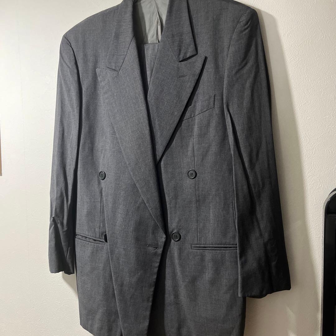 GIORGIO ARMANI セットアップ　スーツ　グレー　ダブル　アルマーニ
