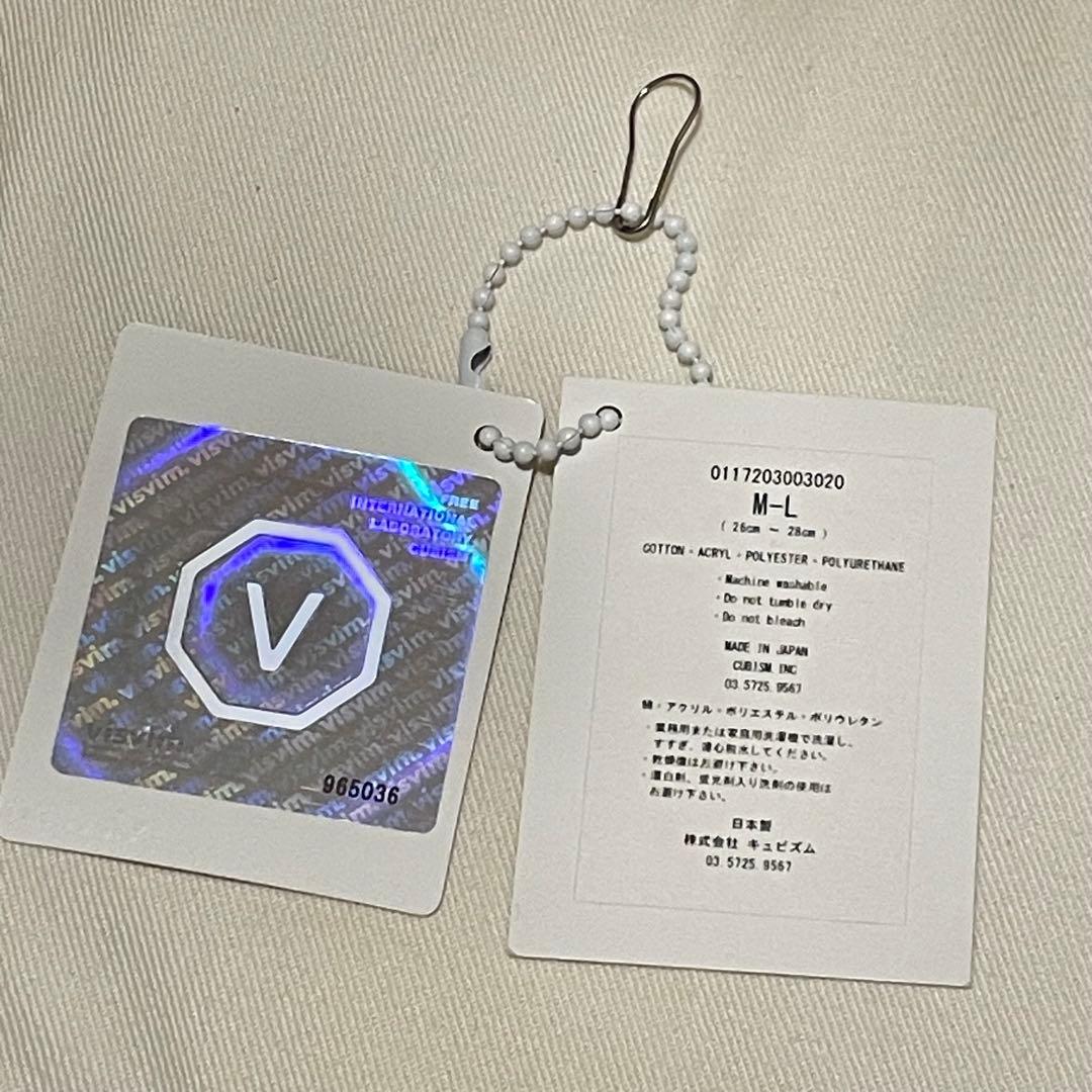 新品 Visvim Achilles Socks Mid Grey M-L 2足