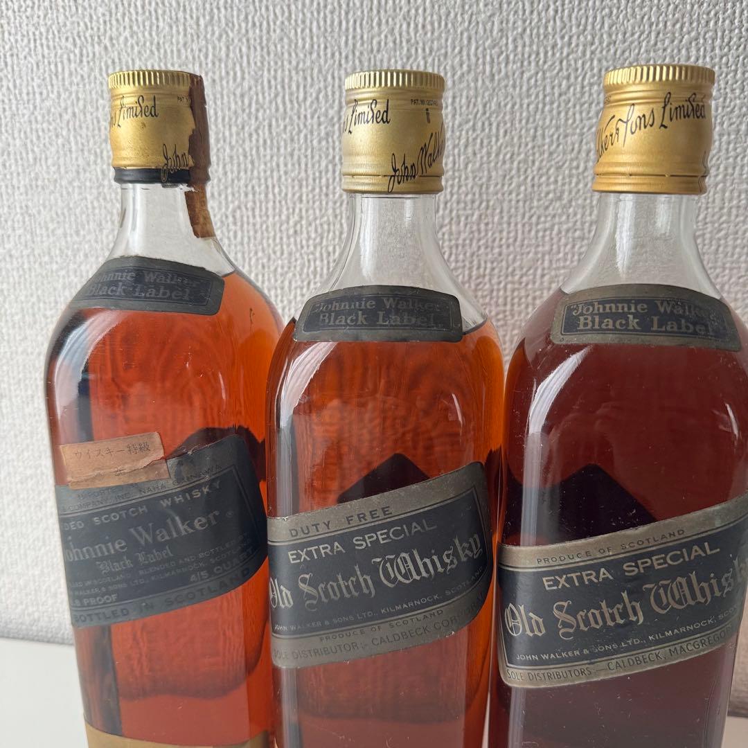 未開封 Johnnie Walker Black Label 白紋章 古酒　3本