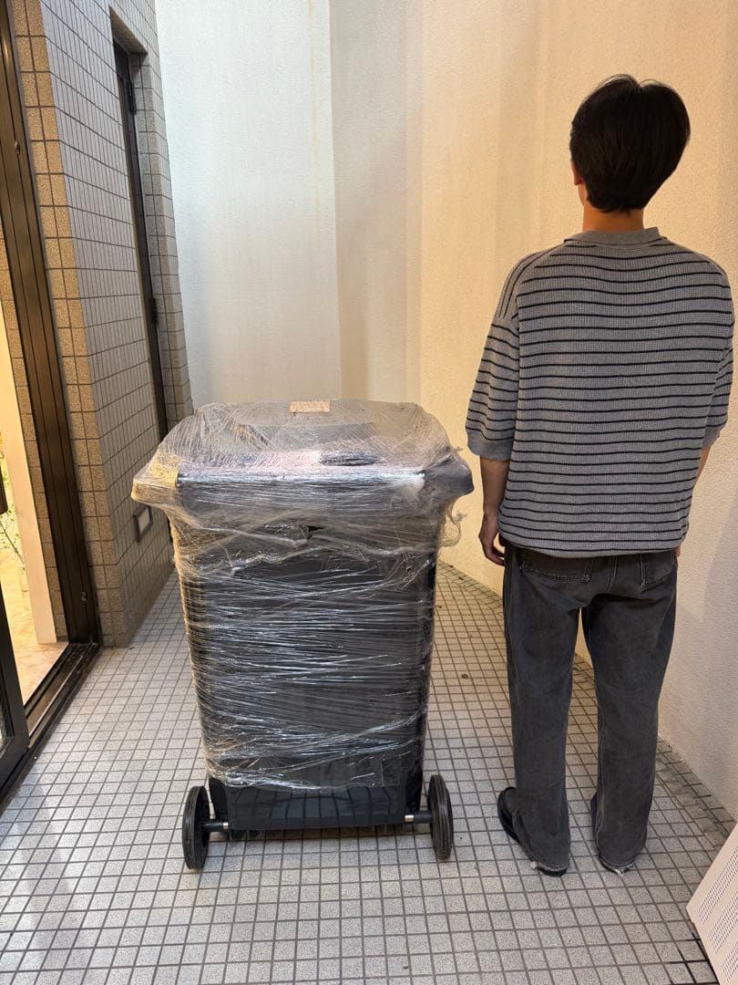 ダストカート　KT-360 大型ごみ箱 キャスター付き カイスイマレン360L