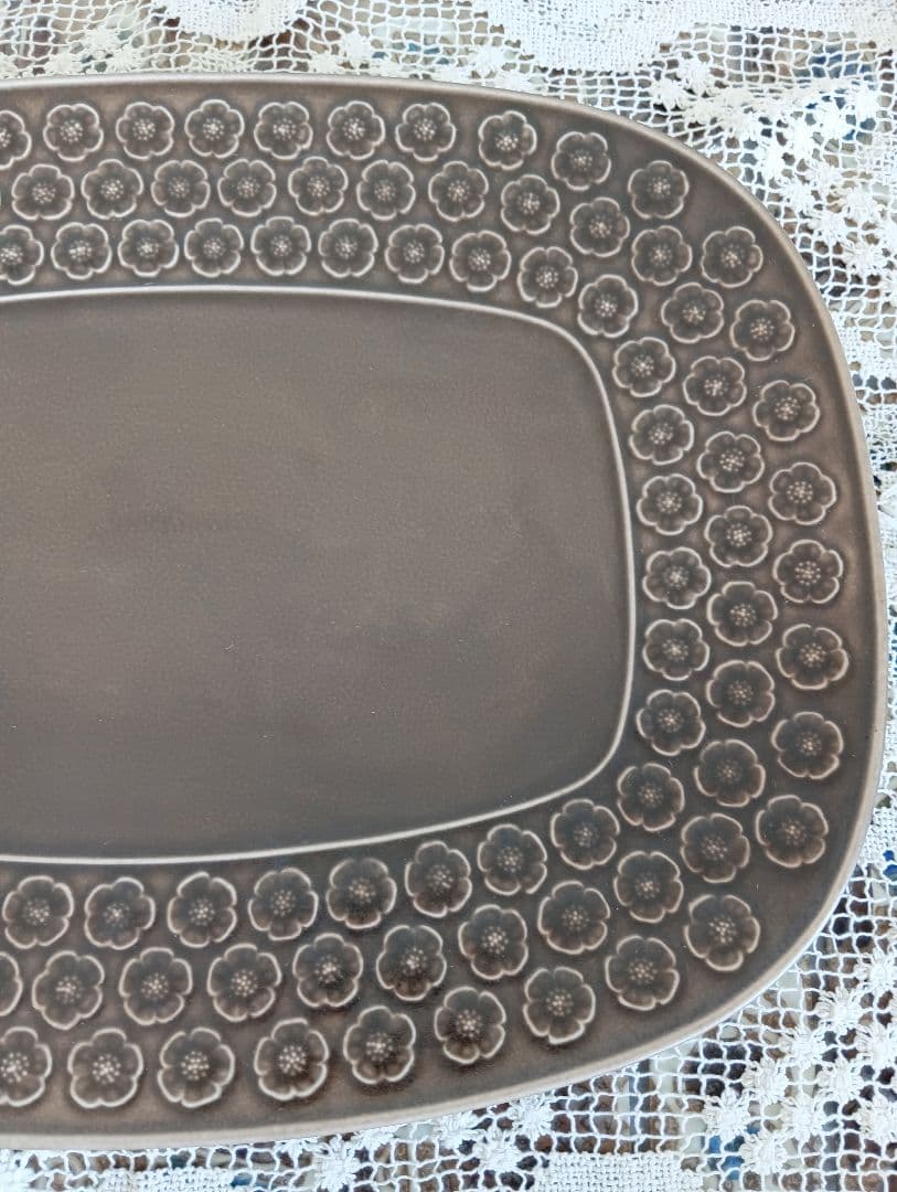 クイストゴー　ブラウンアズール　ウンブラ　オーバル　スクエア　大皿　美品