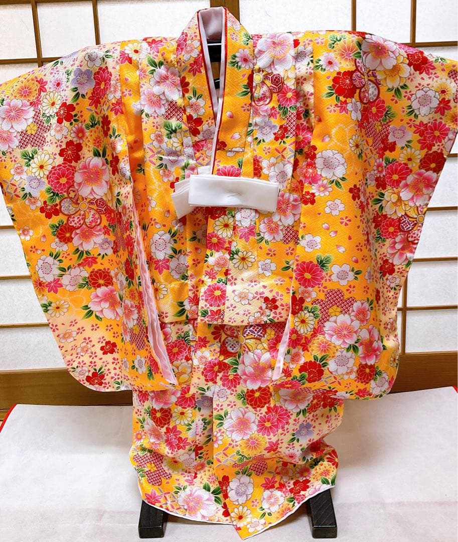 子ども着物 フルセット 3歳七五三 被布着物セット お正月 桃の節句 新品未使用