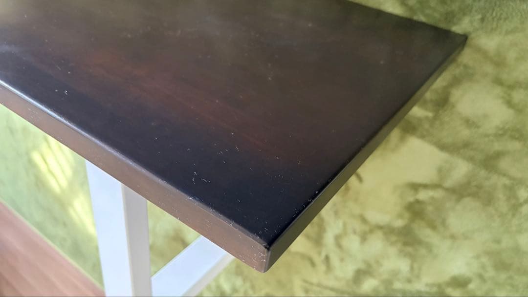 KANADEMONO ローテーブル 120cm ブラックブラウン × ホワイト脚