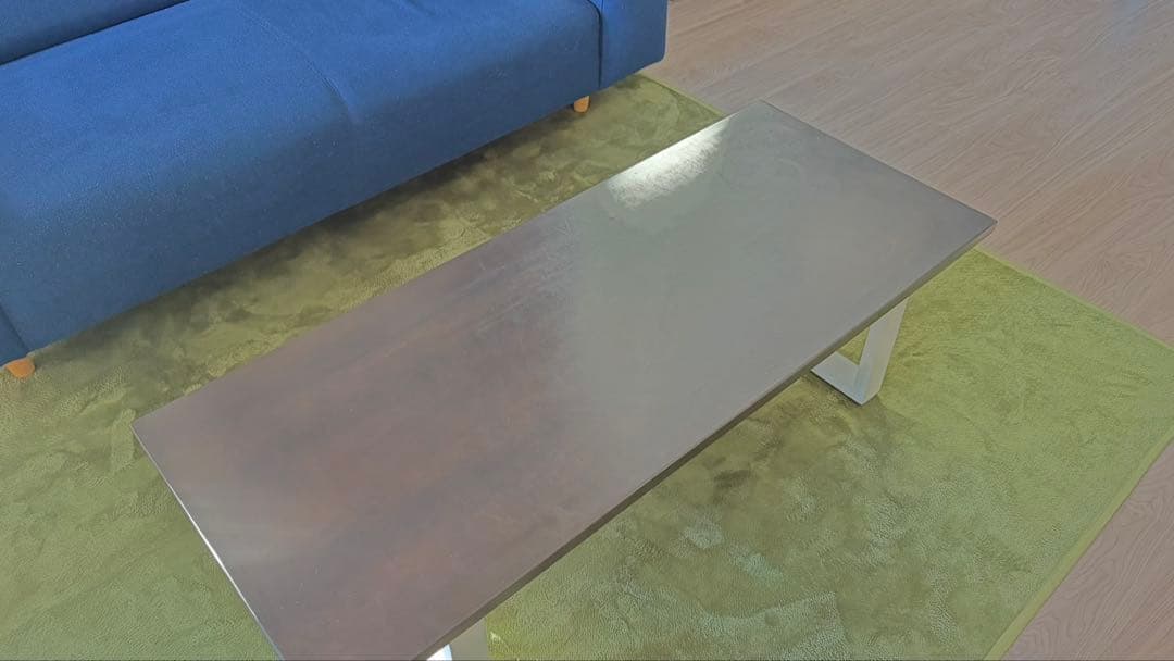 KANADEMONO ローテーブル 120cm ブラックブラウン × ホワイト脚