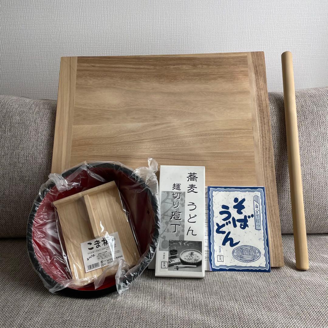 そば打ち5点セット 麺打ち そば うどん【ほぼ未使用品】