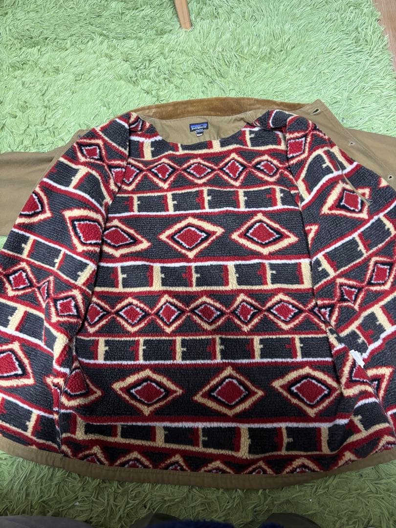 【希少】90’s Patagonia ヌエボレンジコート幾何学柄コスタリカ製　L