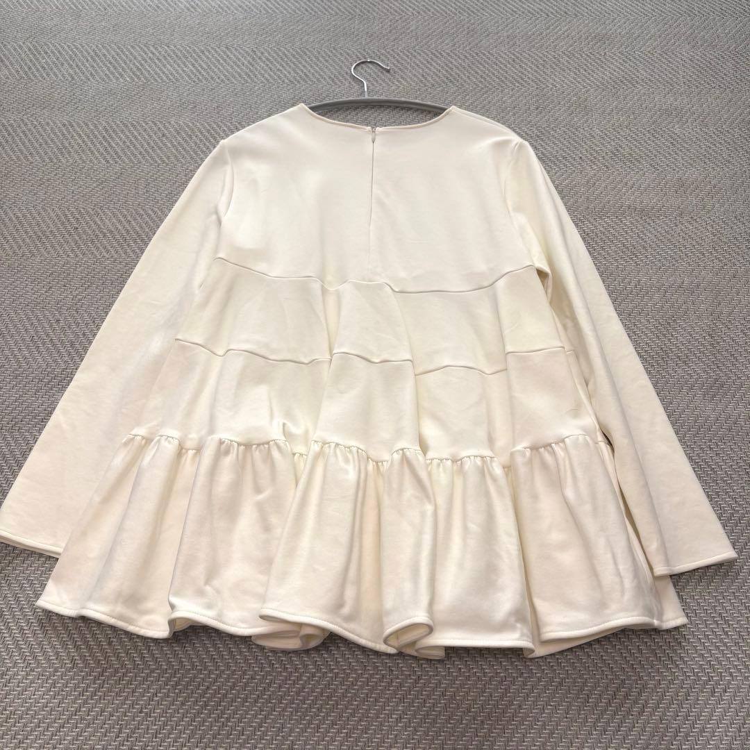 美品✨yori 2023 ぬくぬく ティアード フリルブラウス 38