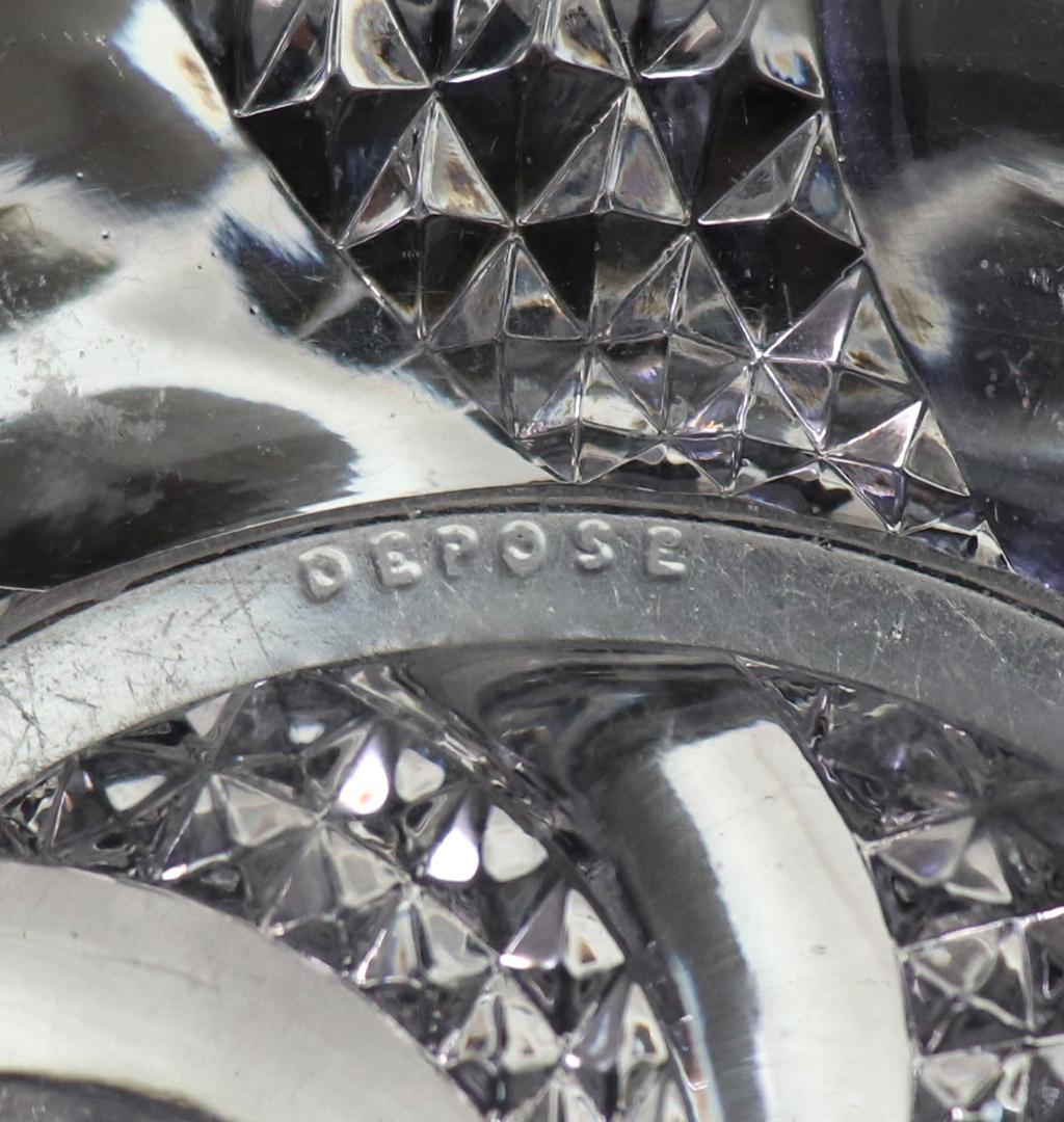 オールド・バカラ 1880年珍品 セルポンティーヌ花型プレート 皿 アンティーク