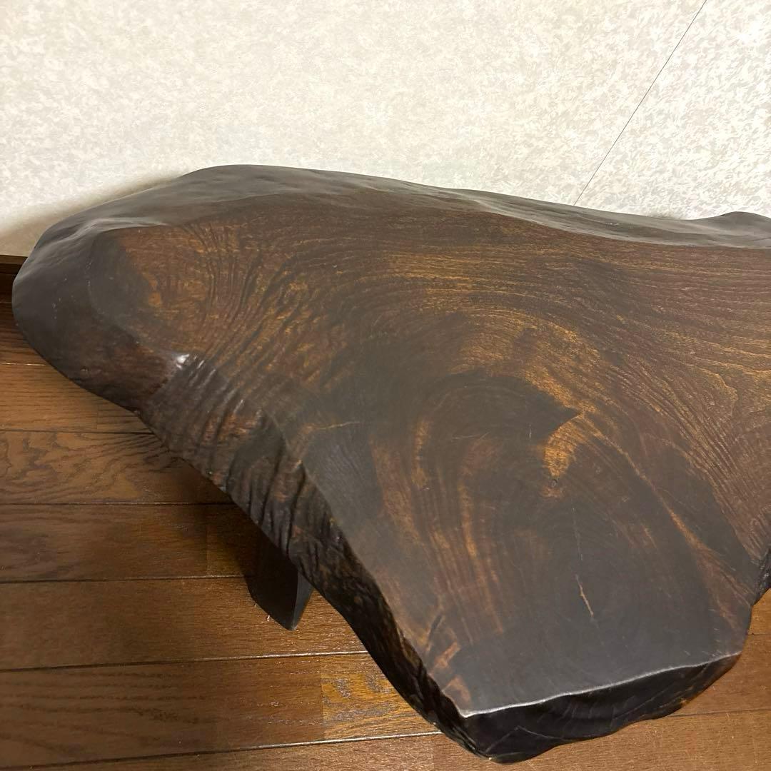 【美品】一枚板 サイドテーブル スツール 用途多数