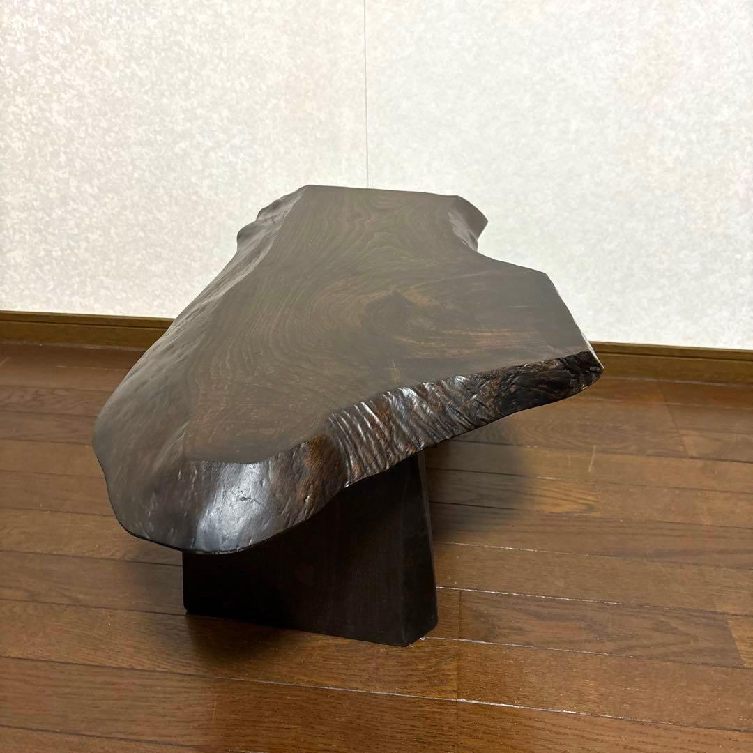 【美品】一枚板 サイドテーブル スツール 用途多数