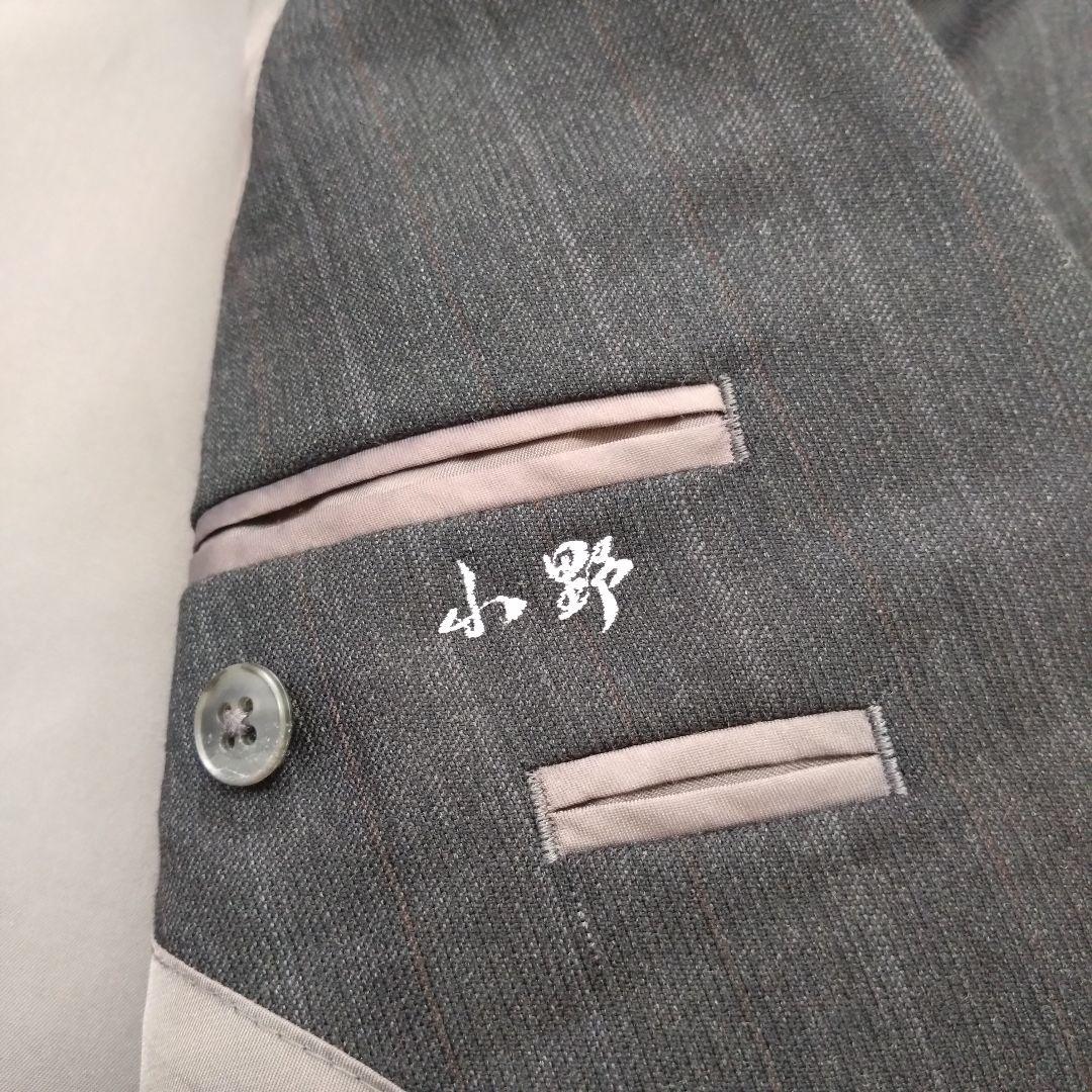 バーバリー ダブルスーツ セットアップ ストライプ グレー ウール Lサイズ