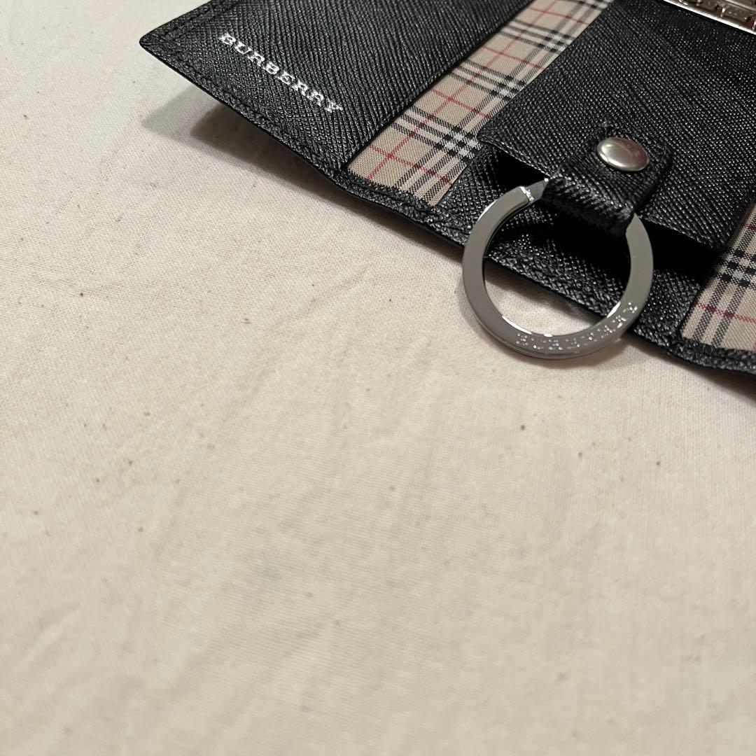 【超レア★新品未使用★人気ノバチェック】バーバリー キーケース★レザー★ブラック