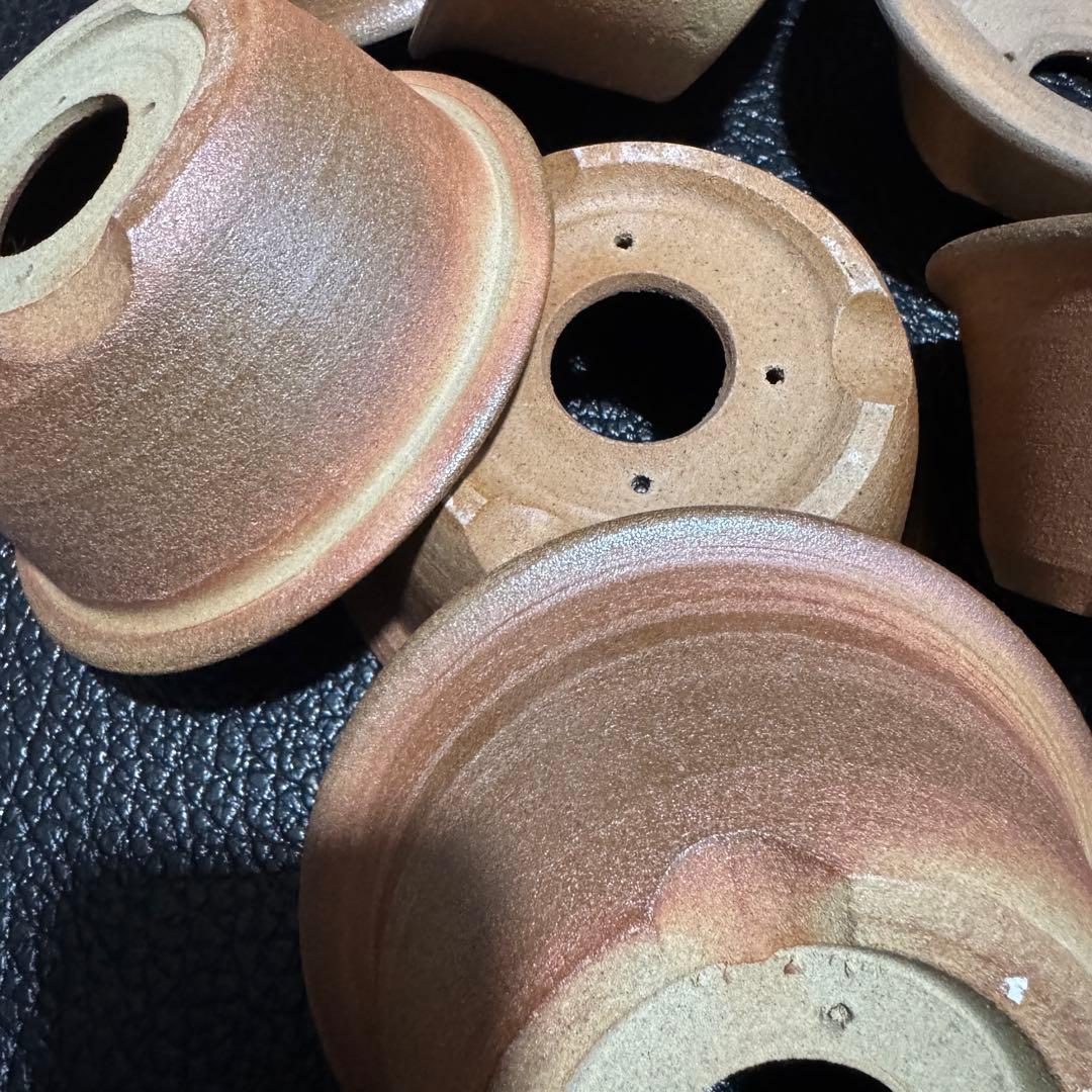 唐津焼 植木鉢 盆栽鉢 10鉢 焼き締め