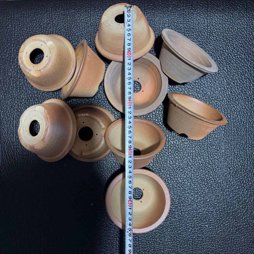 唐津焼 植木鉢 盆栽鉢 10鉢 焼き締め