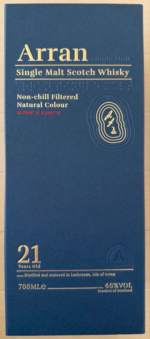 Arran 21年 シングルモルトウイスキー 700ml