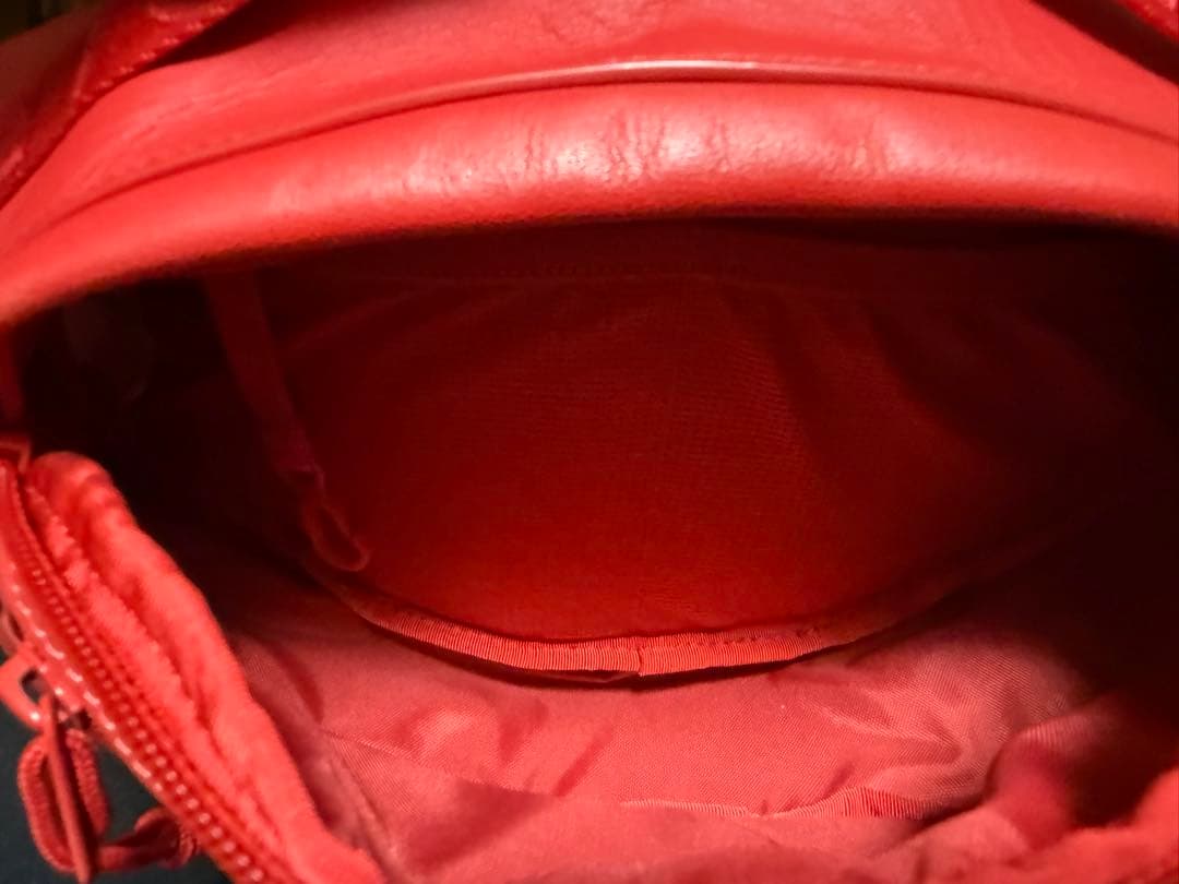 バッグ Supreme Leather Waist Bag Red