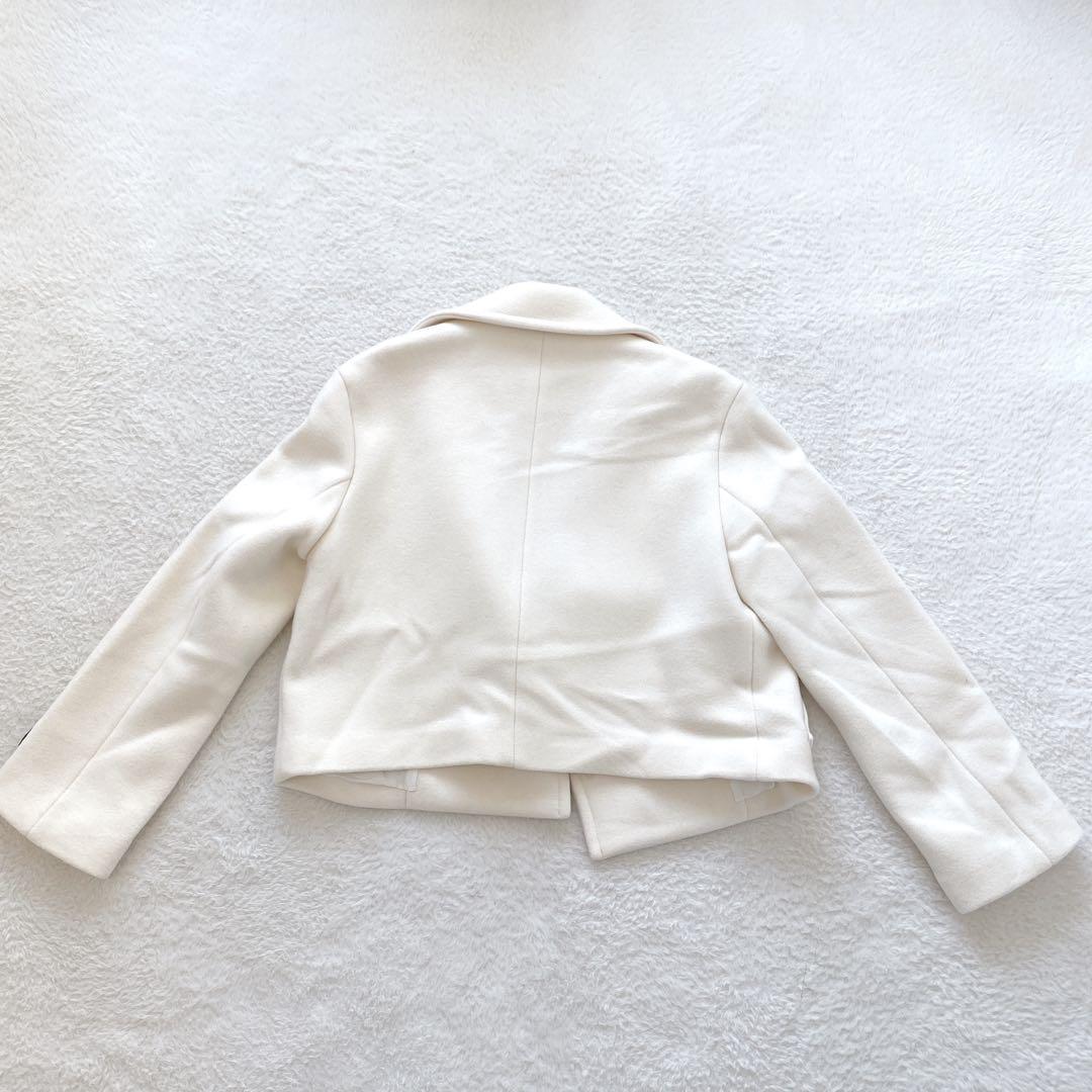 SNIDEL★スナイデル★ウールショートPコート★ホワイト ★ピーコート白