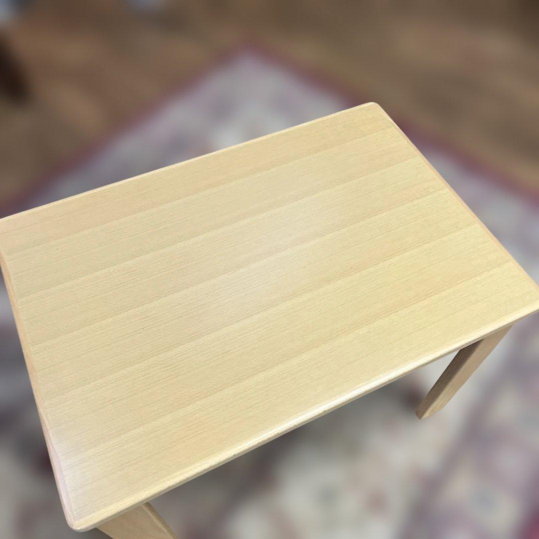 美品 天童木工 サイドテーブル T-2549WB-NT ビーチ材 定価8万