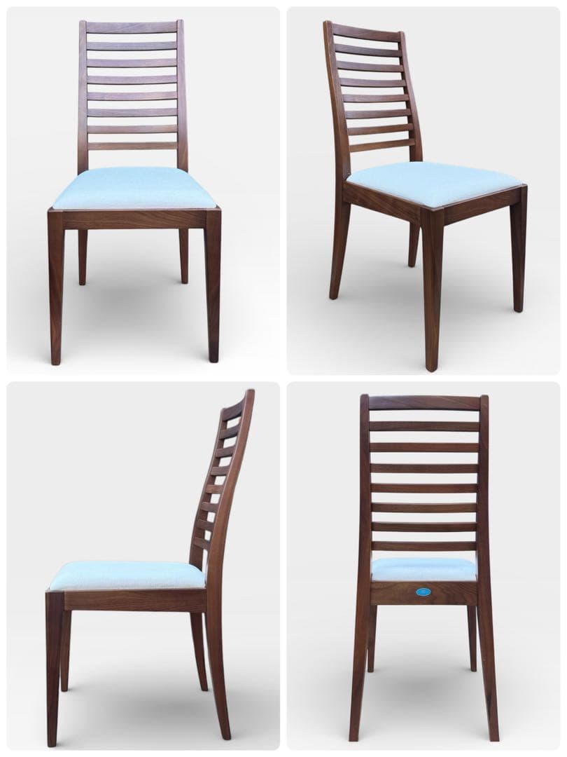 ②秋田木工 IDC大塚家具 ダイニングチェア ラダーバック 曲げ木 ２脚