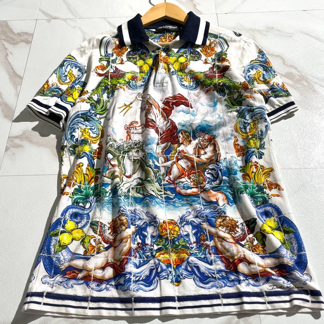 入手困難✨ ドルチェアンドガッバーナ マヨリカ ポロシャツ メンズ S相当