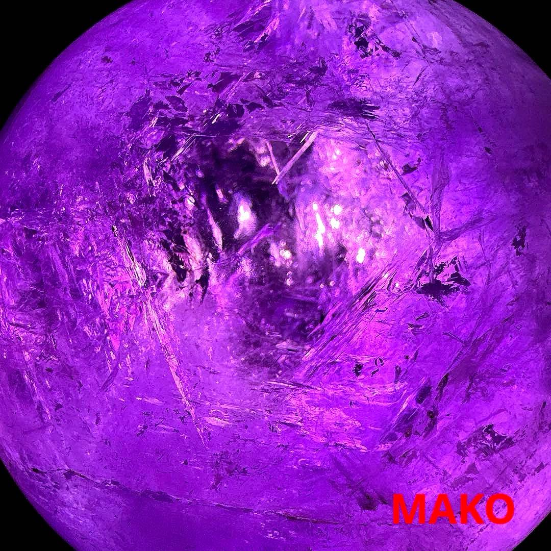 M1855☆アメジスト丸玉直径120mm2.4Kg☆天然石☆N51102