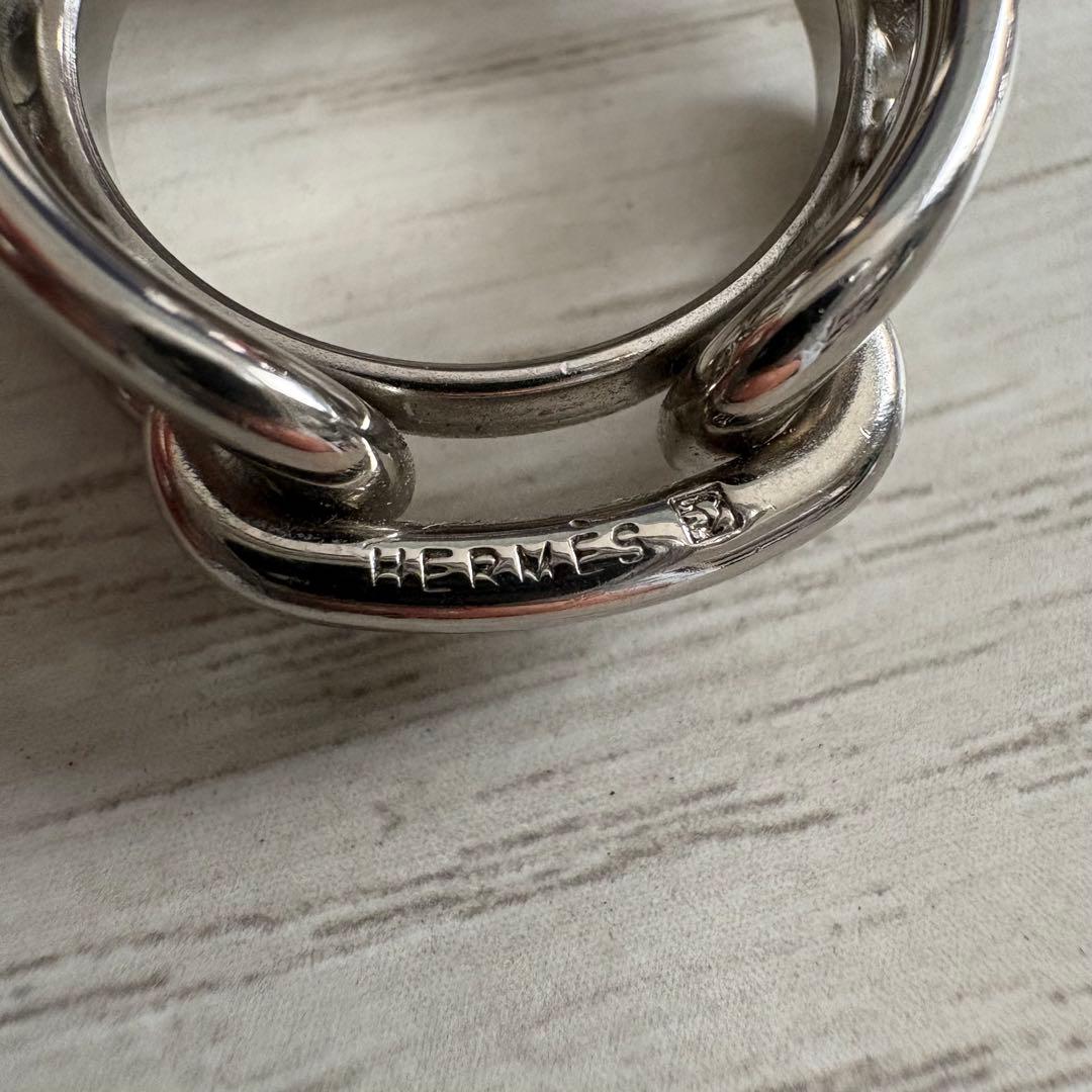 美品✨️ HERMES スカーフリング 90 レガートシルバー ジュエリー