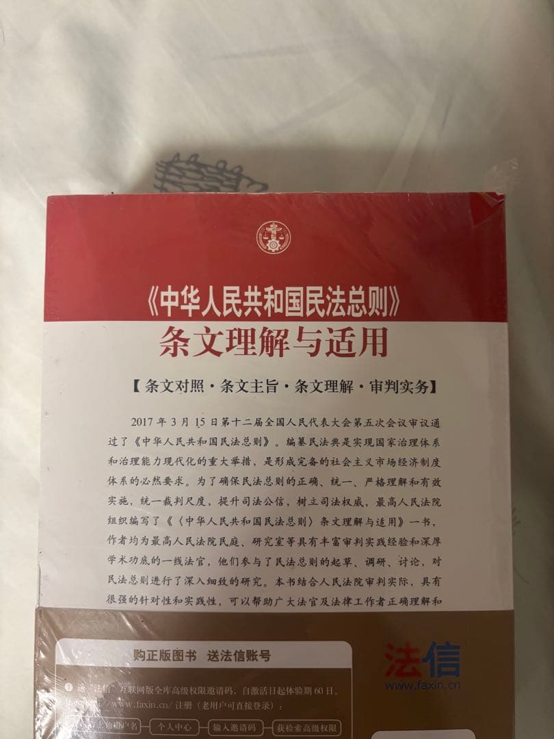 中華人民共和国民法総則 条文理解与適用