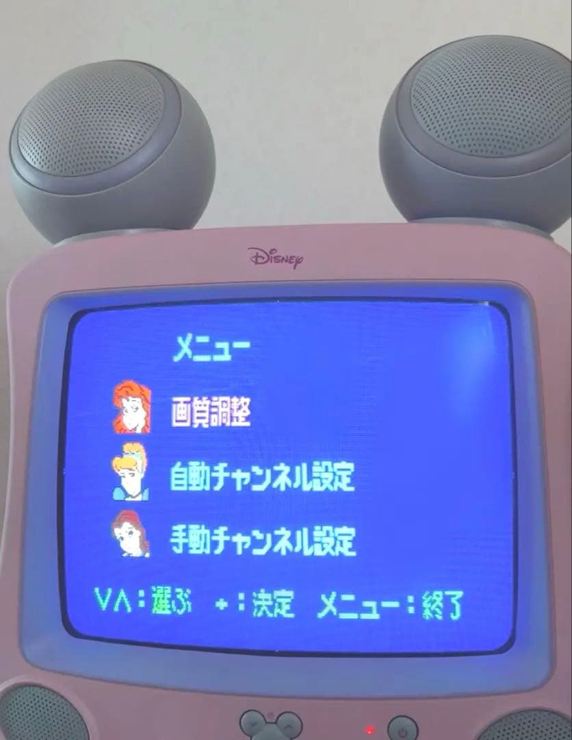 ディズニーブラウン管テレビ＆DVDプレーヤー