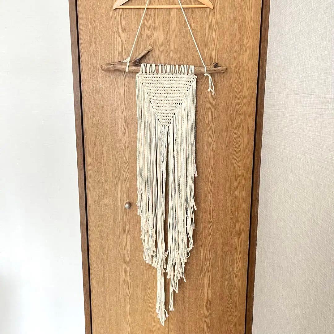 タペストリー　タッセルタペストリー　壁掛けインテリア　綿ロープ織り　ウェディング