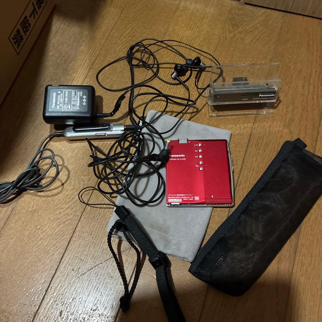 Panasonic MDプレーヤー SJ-MJ99 レッド　赤