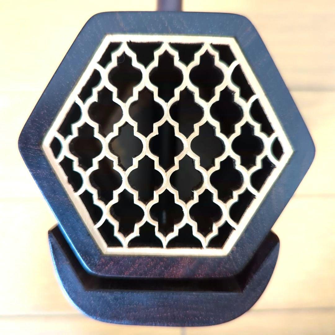 胡涵柔製作 最上級明清老紅木 未使用 螺鈿花 回紋頭 二胡5