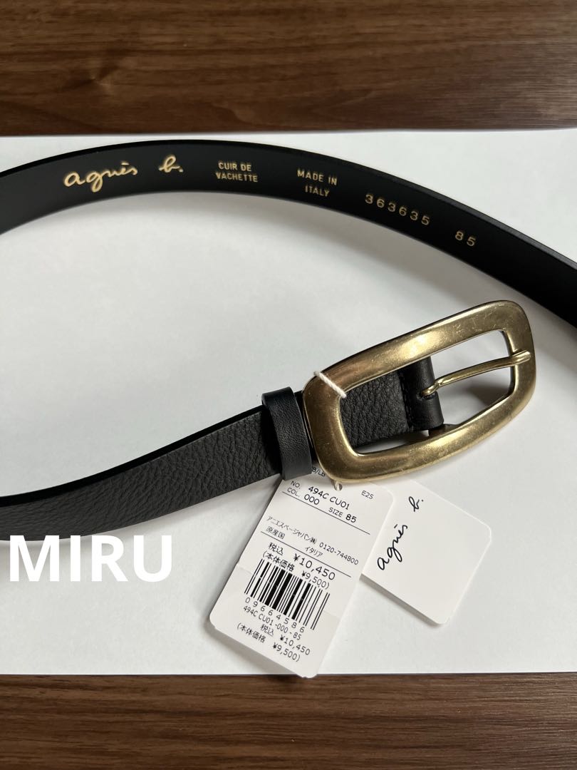 【新品未使用タグ付き】アニエスベー agnes b. レザー ベルト