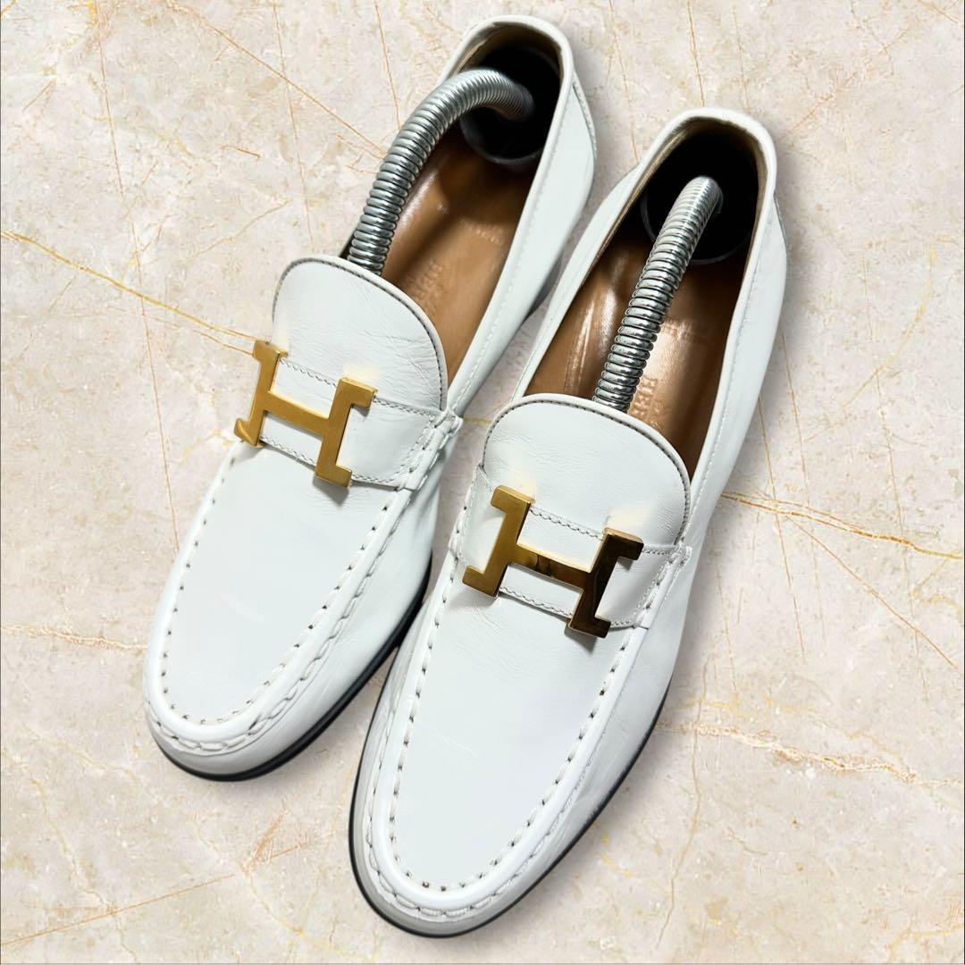 エルメス モカシンパリ ローファー ヒール 37 24cm