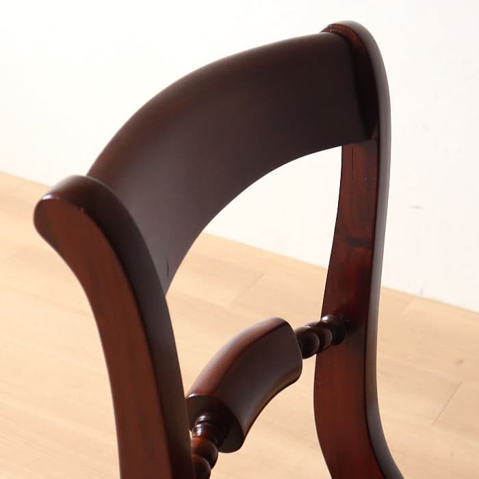 アンティーク マホガニー ワイコムチェア 古家具 無垢材