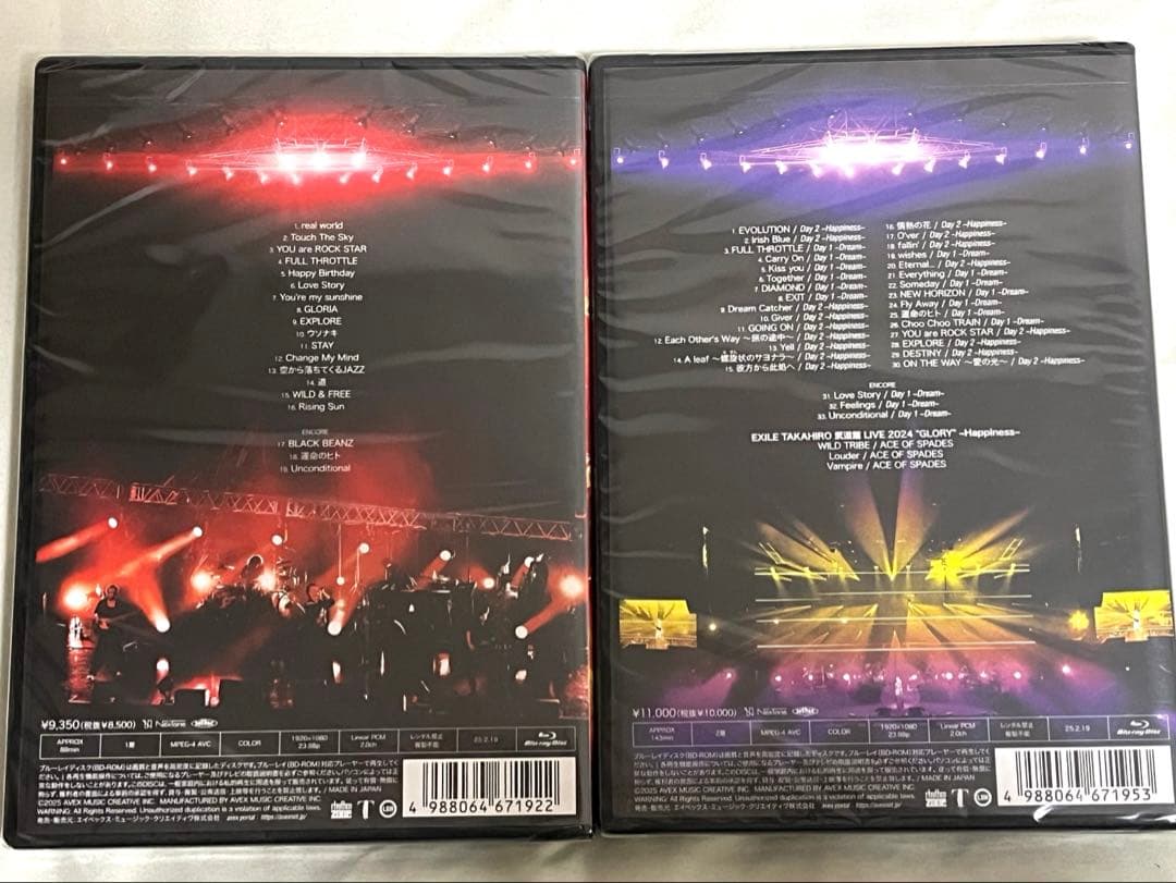 未開封⭕️EXILE TAKAHIRO ライブDVD BluRay 2作品セット