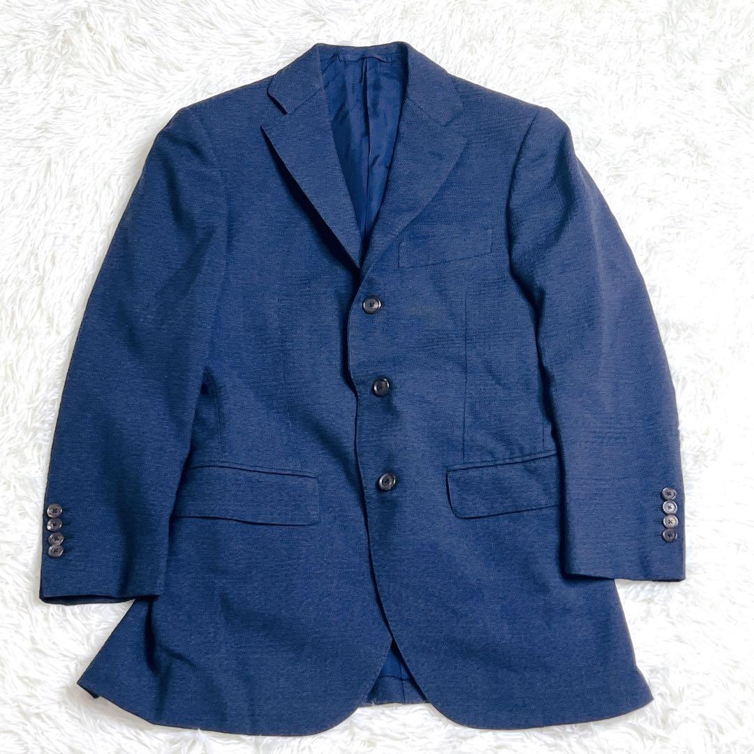 BEAMS F スーツ　セットアップ　ネイビー　日本製　ウール100%