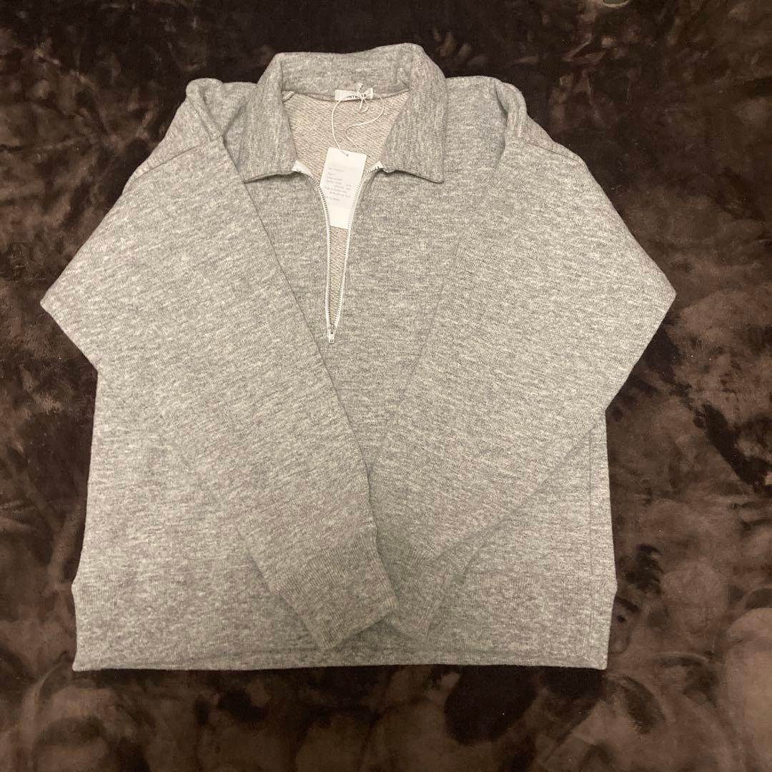 INTERIM ウール 50s ハーフジップ スウェット