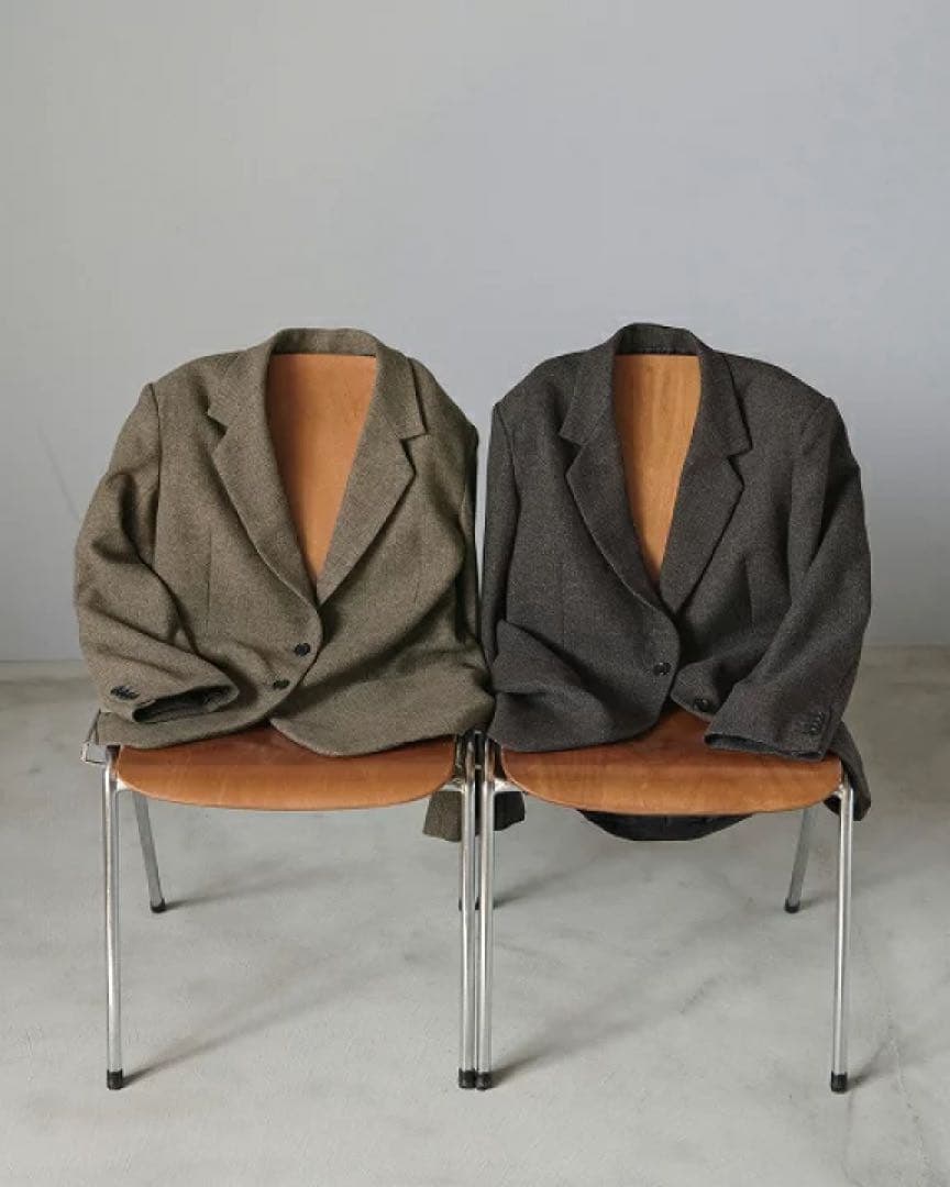 -ran-さまanuke アンヌークHerringboneWool Jacket