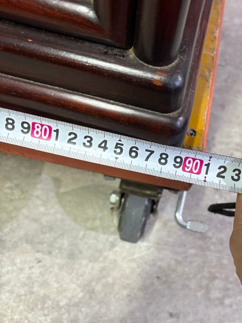 埼玉発 紫檀 茶箪笥 アンティーク 違い棚 唐木 和家具 昭和レトロ 飾り棚