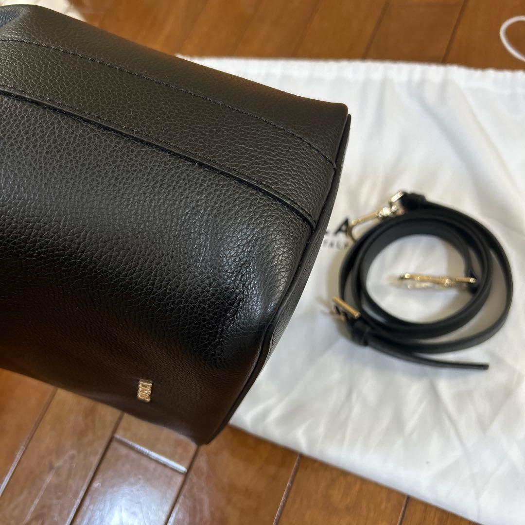 【新品】FURLA コスタンザ 巾着 2way ショルダーバッグ ブラック黒