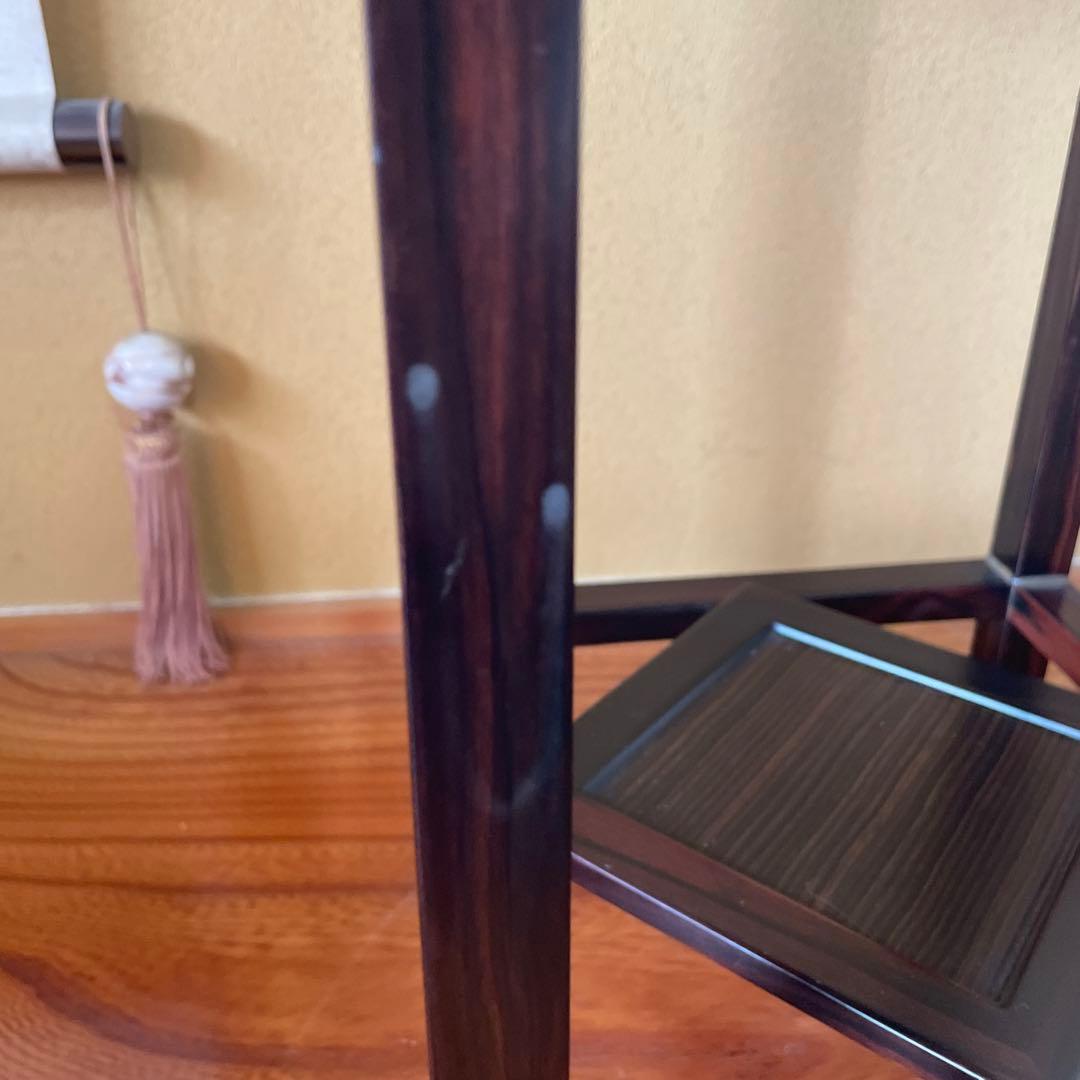 盆栽台 花台 飾り台 香炉台 花瓶台 サイドテーブル 木製 花梨材 アンティーク