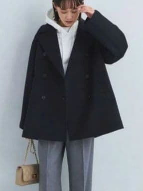 1_OF MINE W ピーコート ネイビー Ssize