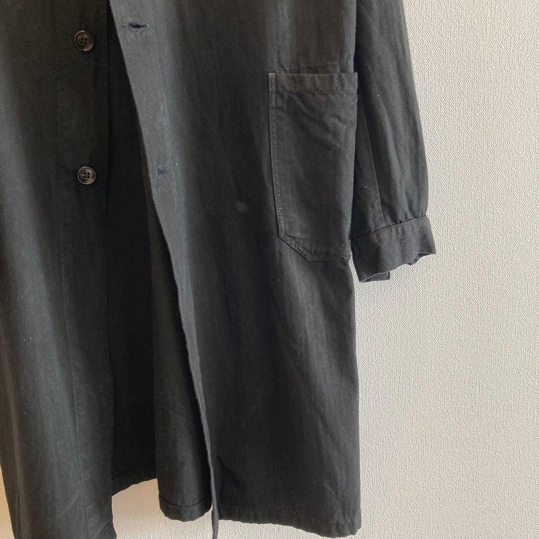 60s vintage ショップコート　アトリエコート　ヘリンボーン　ブラック