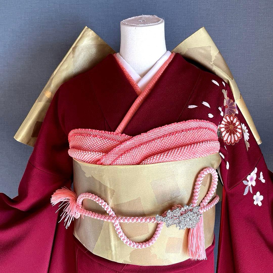 振袖フルセット　のしめ御所車友禅　成人式振袖　振袖　➕サイズ