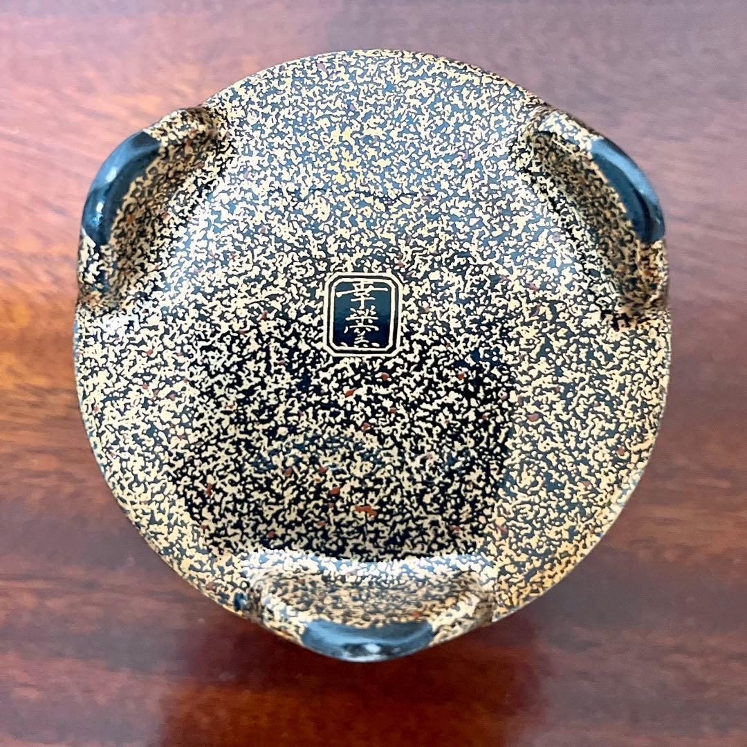 幸楽 作「蒔絵蝶文 香炉」共箱 茶道具 香合 有田焼 金彩 三足香炉