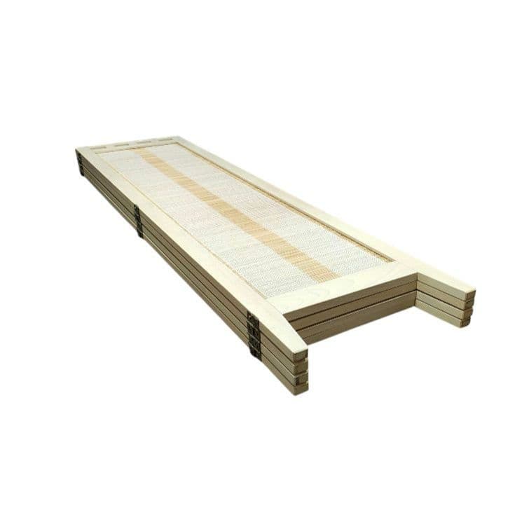 直接引き取り限定　4連パーテーション 木製 竹編衝立 ナチュラル 高さ160cm