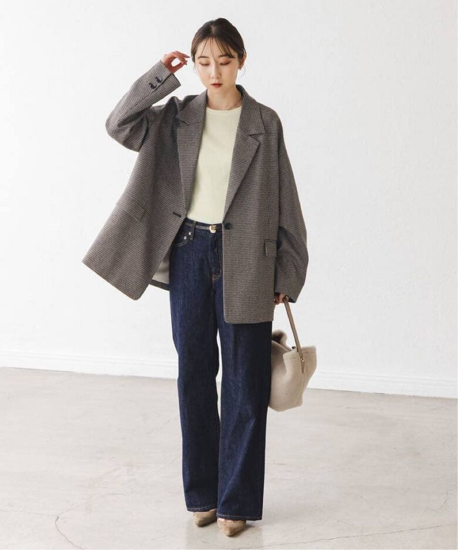 NOBLE オーバーサイズチェックジャケット