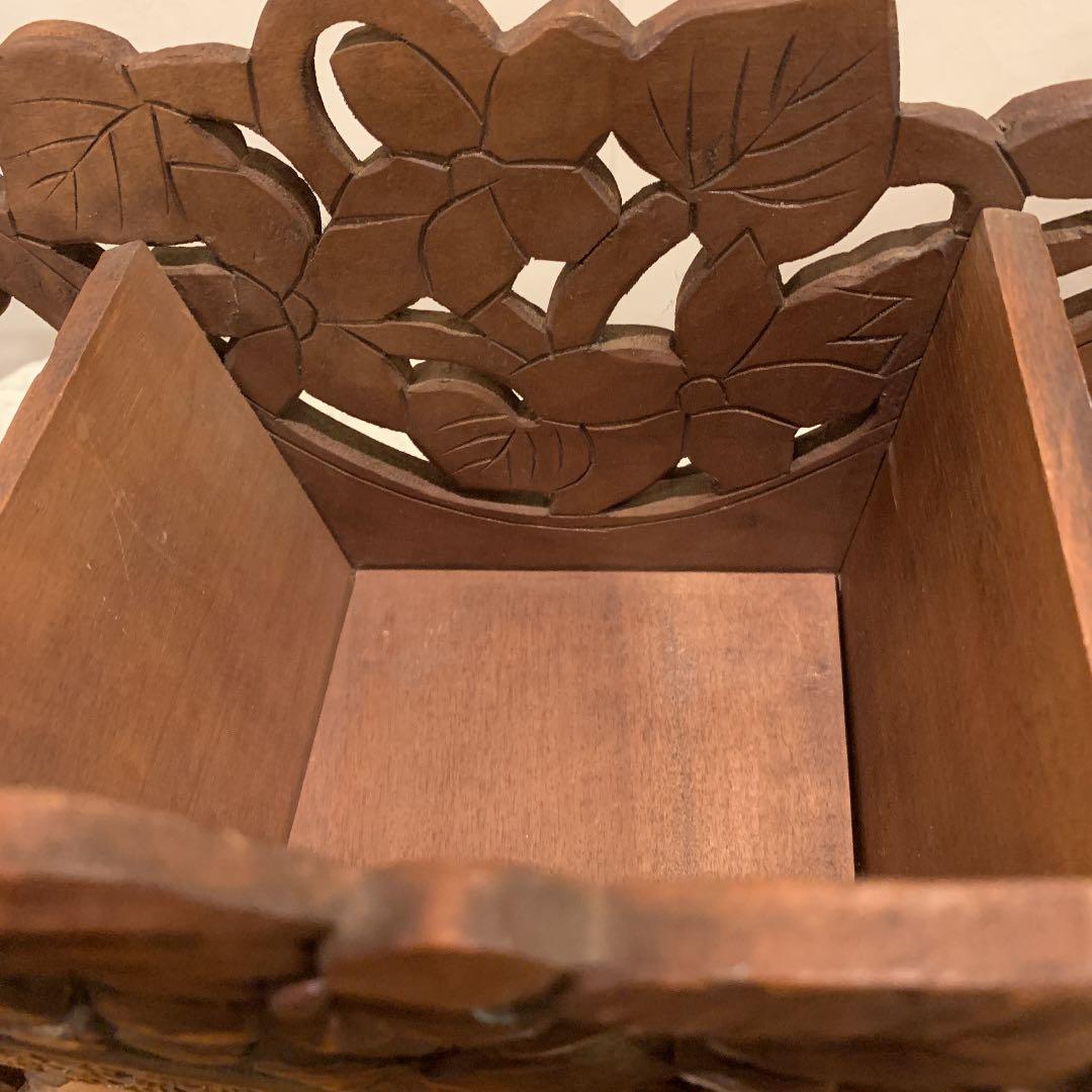 スミレ　手押し車　花籠　花車　木製　ヴィンテージ