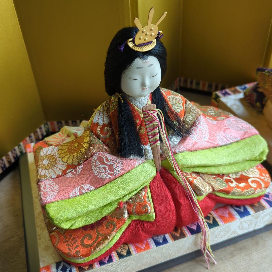 雛人形 木目込み ひなまつり 台座 屏風付 お雛様 御内裏様 お雛様
