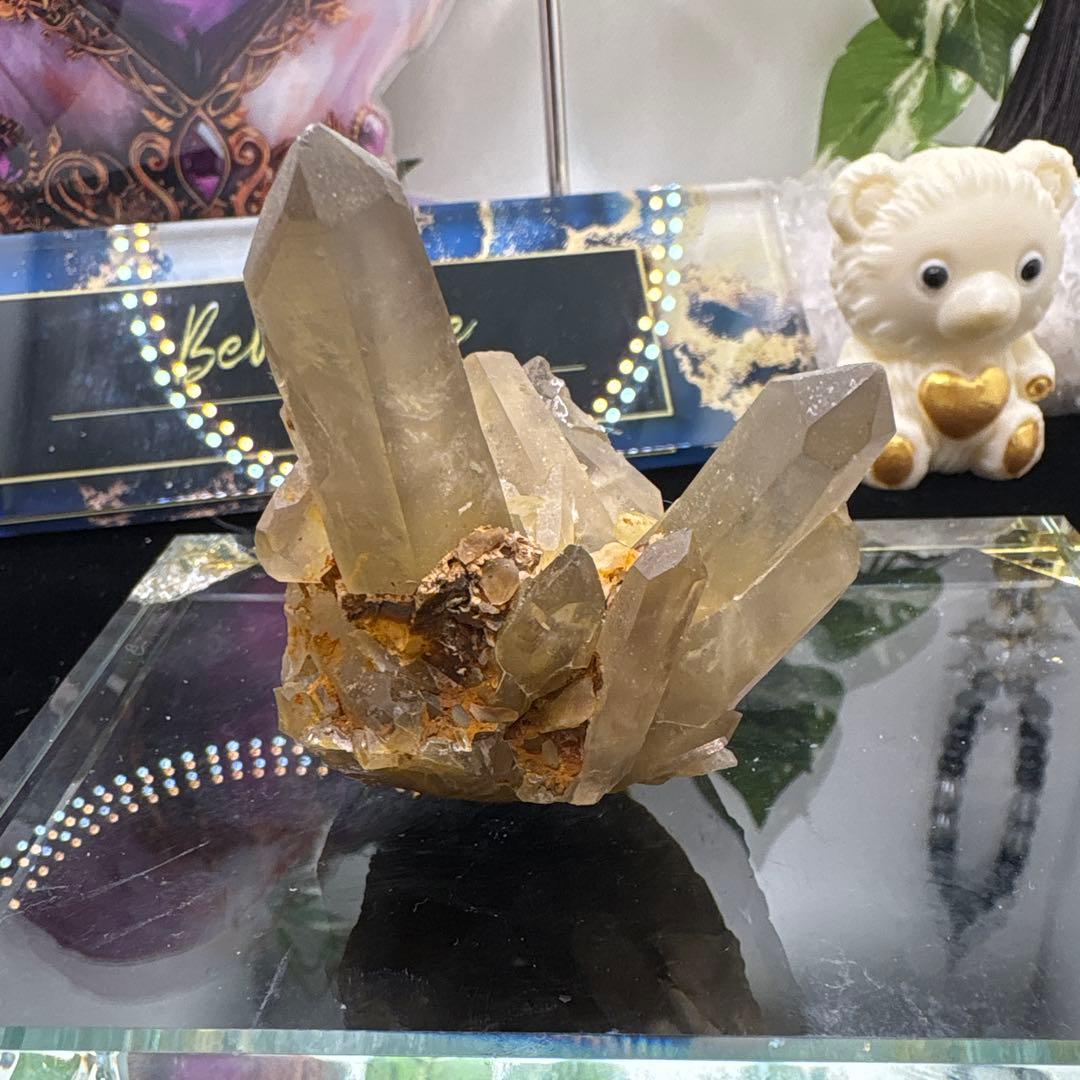 スモーキーシトリンミニポイントクラスター♡No.984